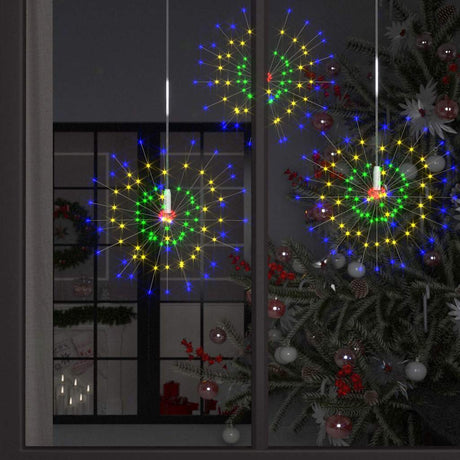 Vidaxl 10 st julebelysning fyrværkeri 1400 LED'er 20 cm Multi -farvet
