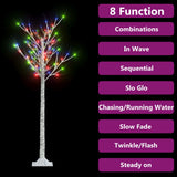 Vidaxl Christmas Tree Willow 140 Multi -farvede lysdioder inde og uden for 1,5 m