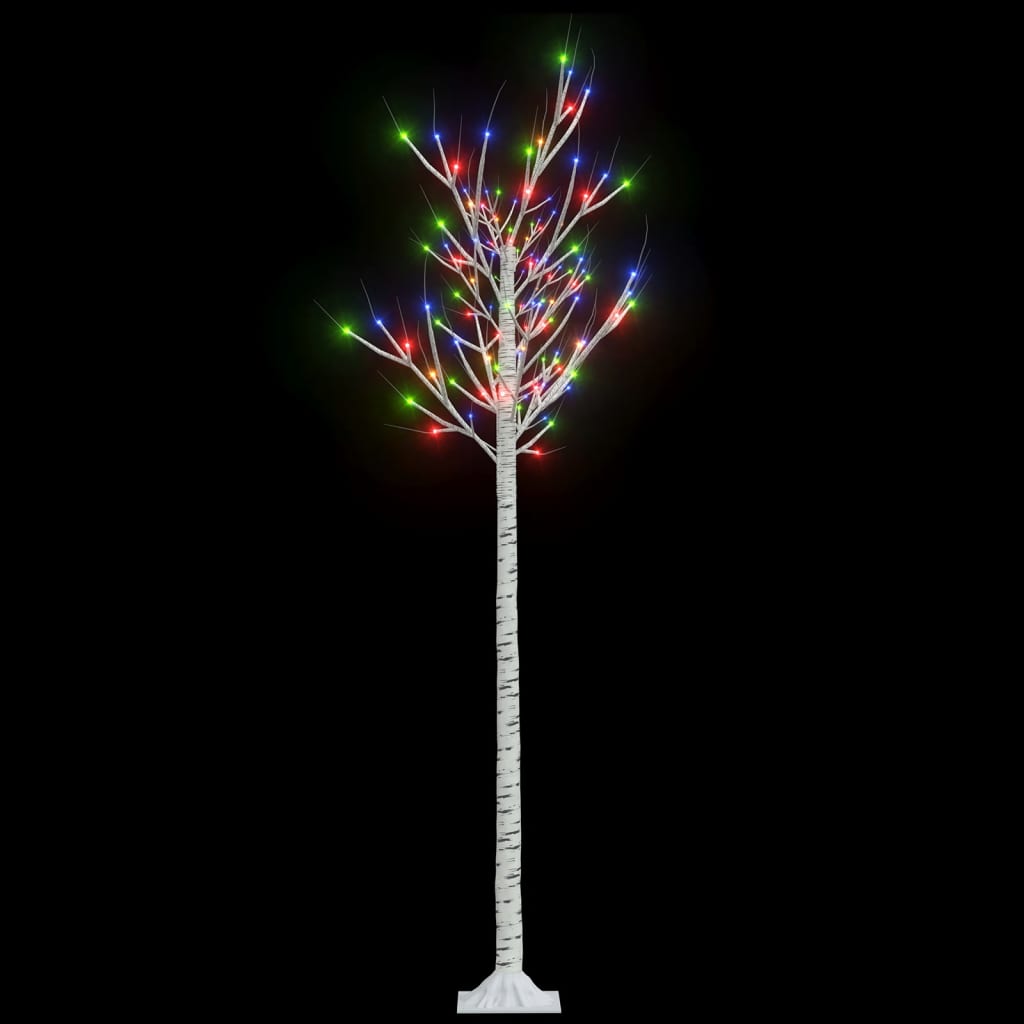 Vidaxl Christmas Tree Willow 180 Multi -farvede lysdioder inde og uden for 1,8 m