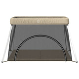 Vidaxl Baby Box med madras linned taupe
