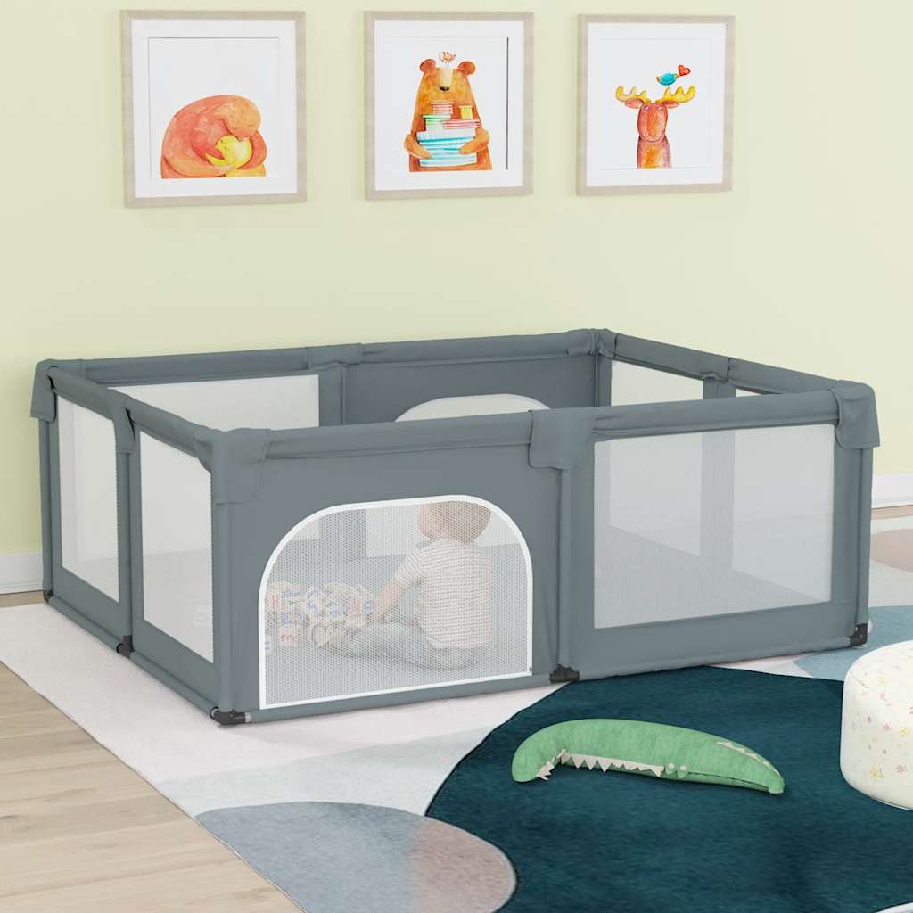 Vidaxl Baby Box med 2 døre Oxford stof lysegrå