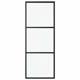 Vidaxx skydedør 3 paneler 76x205 cm ESG glas og alu sort