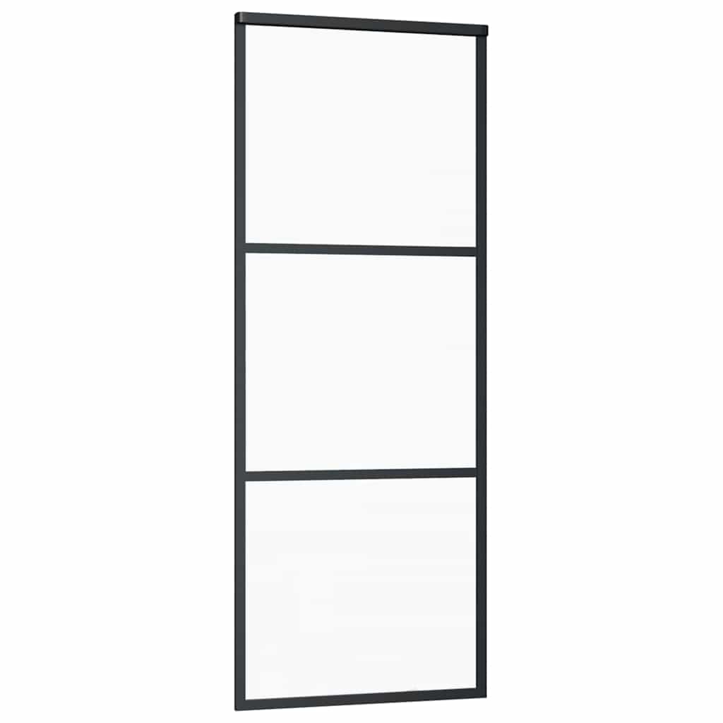 Vidaxx skydedør 3 paneler 76x205 cm ESG glas og alu sort