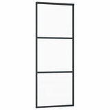 Vidaxx skydedør 3 paneler 76x205 cm ESG glas og alu sort