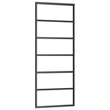 Vidaxl skydedør 76x205 cm ESG glas og aluminium sort