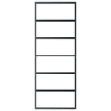 Vidaxl skydedør 76x205 cm ESG glas og aluminium sort