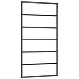 Vidaxl skydedør 102x205 cm ESG glas og aluminium sort