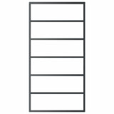 Vidaxl skydedør 102x205 cm ESG glas og aluminium sort