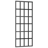 Vidaxl skydedør 76x205 cm ESG glas og aluminium sort