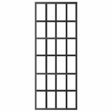 Vidaxl skydedør 76x205 cm ESG glas og aluminium sort