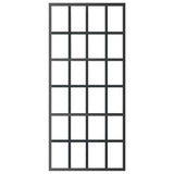 Vidaxl skydedør 90x205 cm ESG glas og aluminium sort