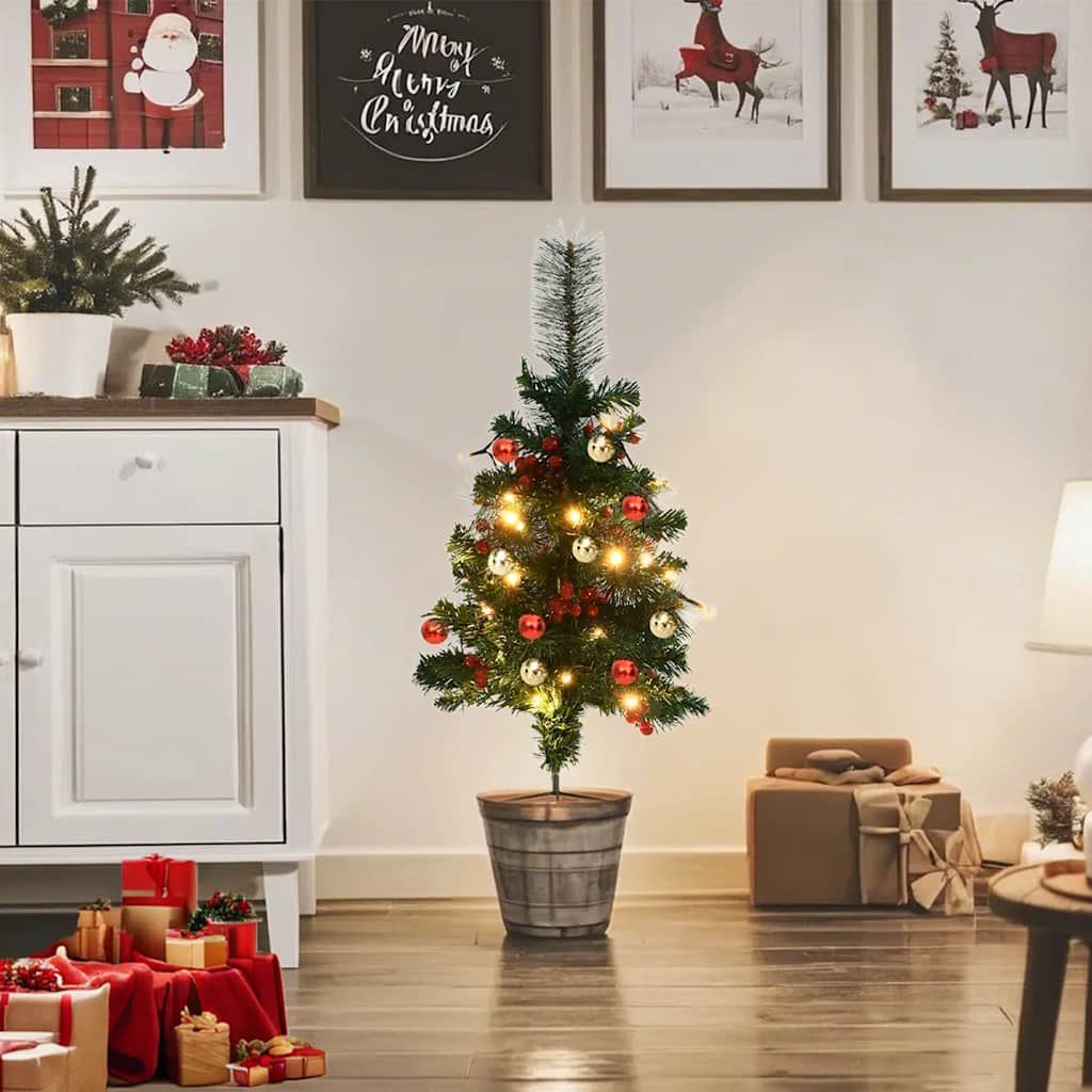 Vidaxl Tuinkerst -træer 2 st med belysning 76 cm PVC