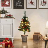 Vidaxl Tuinkerst -træer 2 st med belysning 76 cm PVC
