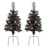 Vidaxl Tuinkerst -træer 2 st med belysning 76 cm PVC