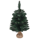 Vidaxl Kunstkerstboom med belysning og standard 60 cm PVC Green