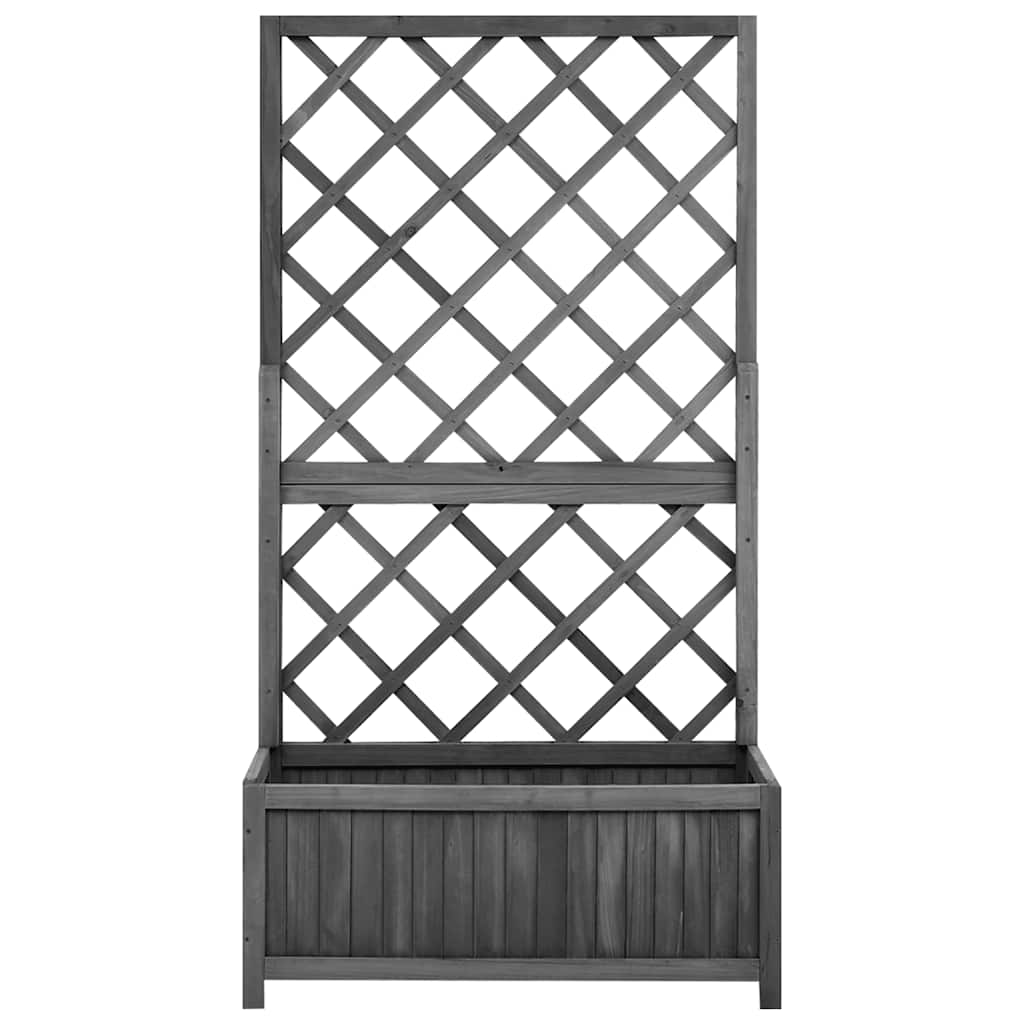 Vidaxl latwerkplantenbak 70x30x135 cm Solid fyrretræ sort