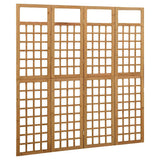 Vidaxl kamerscherm trellis met 4 panelen161x180 cm massief vurenhout
