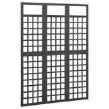 Vidaxl kamerscherm trellis met 3 panelen 121x180 cm vurenhout zwart