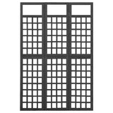 Vidaxl kamerscherm trellis met 3 panelen 121x180 cm vurenhout zwart
