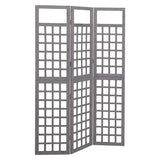 Vidaxl kamerscherm trellis met 3 panelen 121x180 cm vurenhout grijs