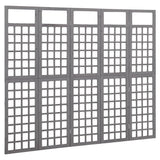 Vidaxl kamerscherm trellis met 5 panelen 201,5x180 cm vurenhout grijs