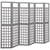 Vidaxl kamerscherm trellis met 6 panelen 242,5x180 cm vurenhout grijs