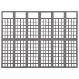 Vidaxl kamerscherm trellis met 6 panelen 242,5x180 cm vurenhout grijs