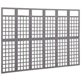Vidaxl kamerscherm trellis met 6 panelen 242,5x180 cm vurenhout grijs