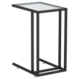 Vidaxl computer bijzettafel 50x35x65 cm gehard glas transparant