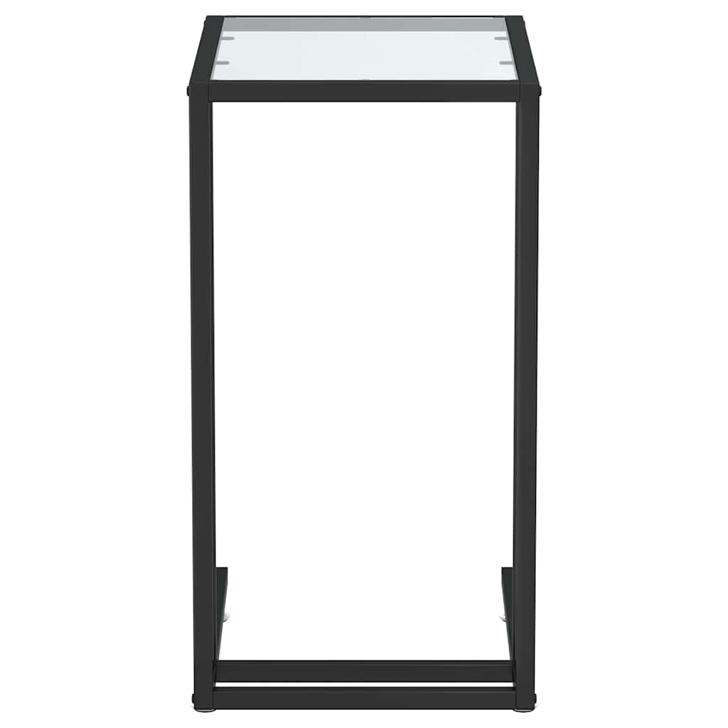 Vidaxl computer bijzettafel 50x35x65 cm gehard glas transparant