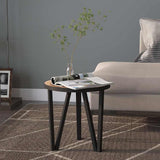 Vidaxl salontafel ø35 cm mdf zwart en geel