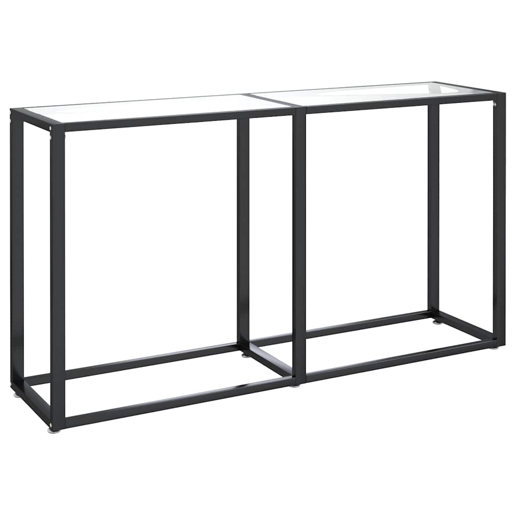 Vidaxl wandtafel 140x35x75,5 cm gehard glas transparant