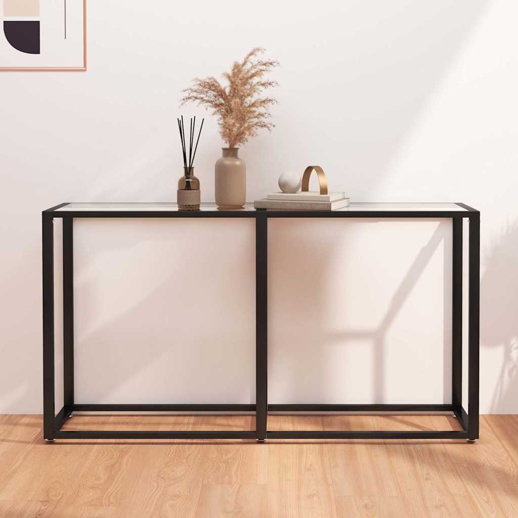 Vidaxl wandtafel 140x35x75,5 cm gehard glas transparant