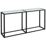 Vidaxl wandtafel 160x35x75,5 cm gehard glas witmarmerkleurig