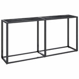 Vidaxl wandtafel 160x35x75,5 cm gehard glas zwartmarmerkleurig