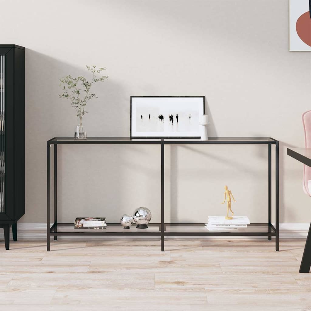 Vidaxl wandtafel 160x35x75,5 cm gehard glas transparant