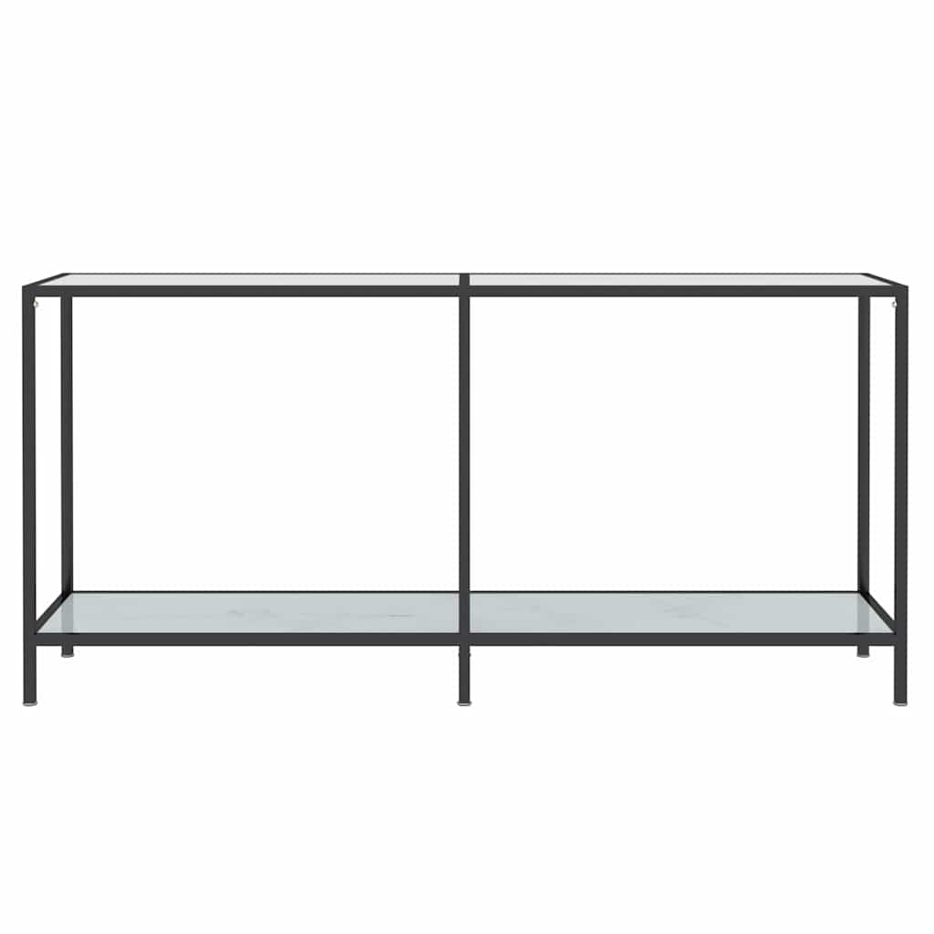 Vidaxl wandtafel 160x35x75,5 cm gehard glas wit