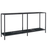 Vidaxl wandtafel 160x35x75,5 cm gehard glas zwart