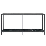 Vidaxl wandtafel 160x35x75,5 cm gehard glas zwart