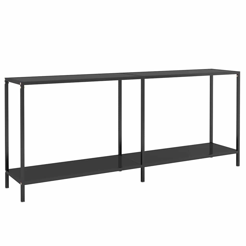 Vidaxl wandtafel 180x35x75,5 cm gehard glas zwart
