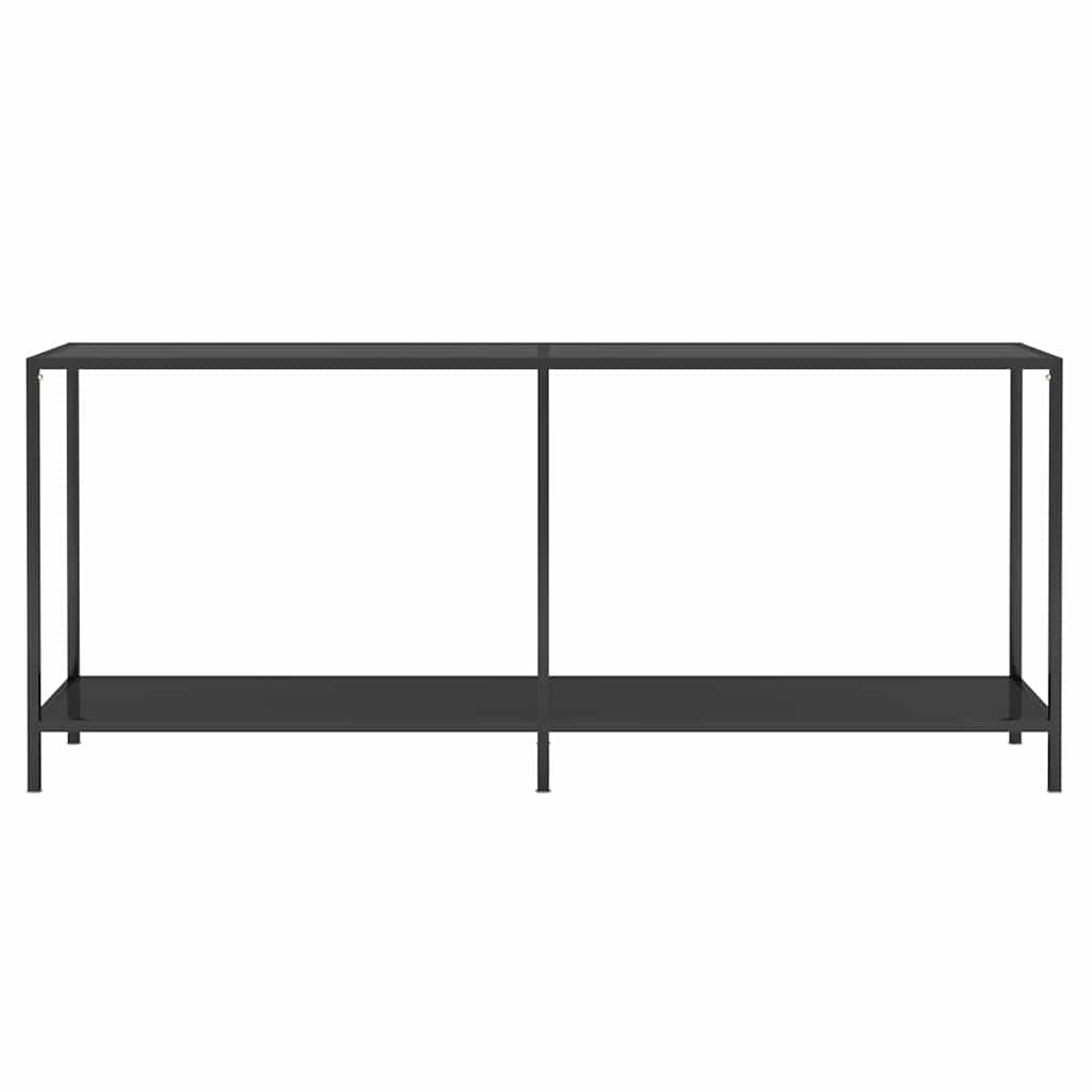 Vidaxl wandtafel 180x35x75,5 cm gehard glas zwart