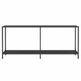 Vidaxl wandtafel 180x35x75,5 cm gehard glas zwart