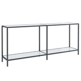 Vidaxl wandtafel 180x35x75,5 cm gehard glas wit