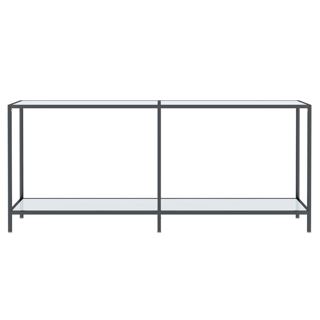 Vidaxl wandtafel 180x35x75,5 cm gehard glas wit