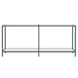 Vidaxl wandtafel 180x35x75,5 cm gehard glas wit