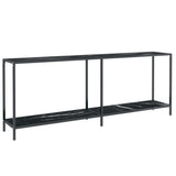 Vidaxl wandtafel 200x35x75,5 cm gehard glas zwart