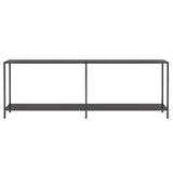 Vidaxl wandtafel 220x35x75,5 cm gehard glas zwart
