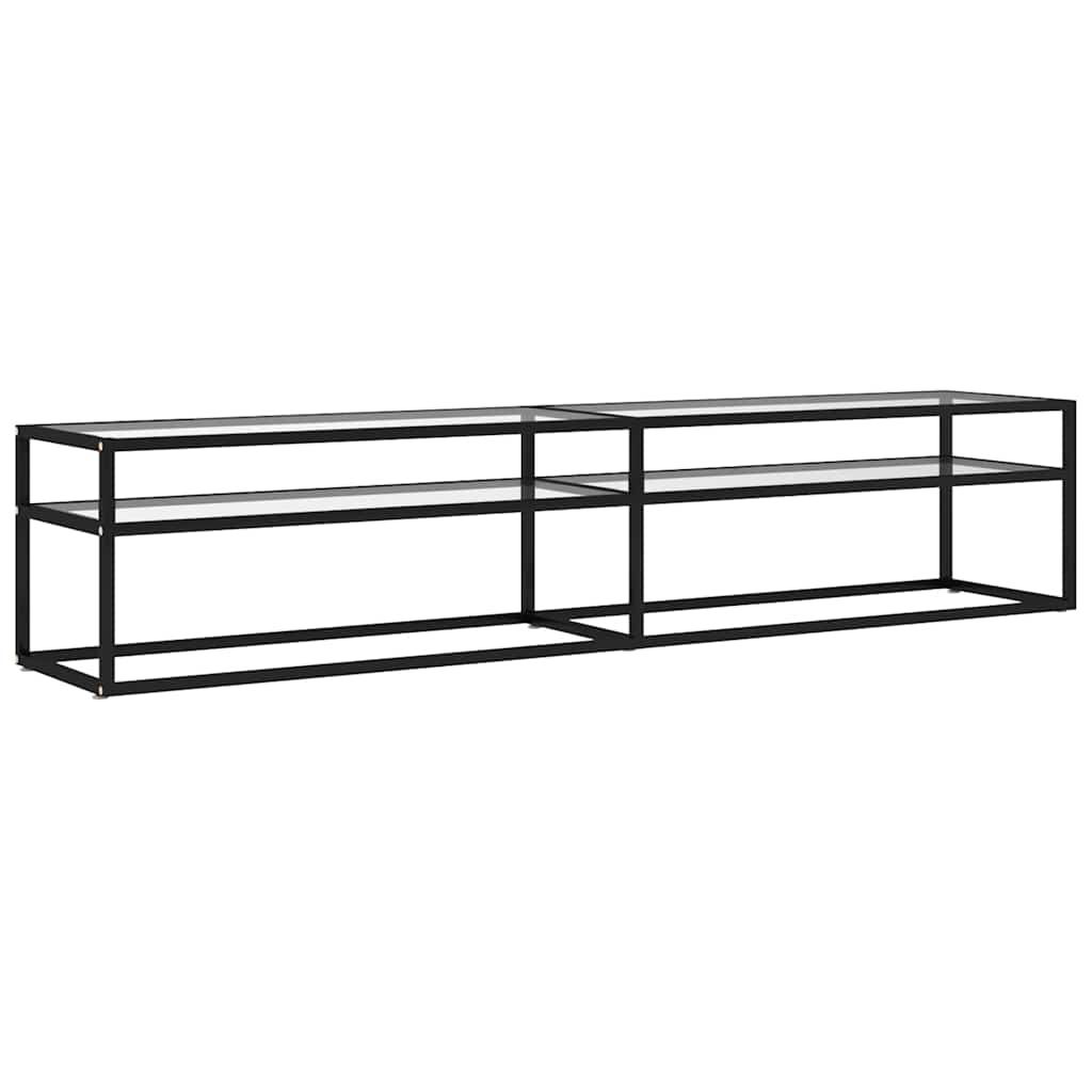 Vidaxl tv-meubel 200x40x40,5 cm gehard glas transparant