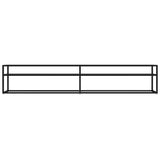 Vidaxl tv-meubel 220x40x40,5 cm gehard glas zwart