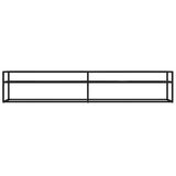 Vidaxl tv-meubel 220x40x40,5 cm gehard glas zwartmarmerkleurig